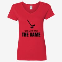 Ladies' Heavy Cotton™ V-Neck T-Shirt Thumbnail