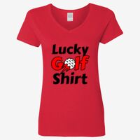 Ladies' Heavy Cotton™ V-Neck T-Shirt Thumbnail