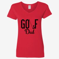 Ladies' Heavy Cotton™ V-Neck T-Shirt Thumbnail