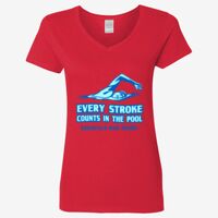 Ladies' Heavy Cotton™ V-Neck T-Shirt Thumbnail