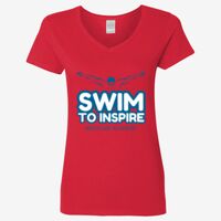 Ladies' Heavy Cotton™ V-Neck T-Shirt Thumbnail