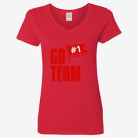 Ladies' Heavy Cotton™ V-Neck T-Shirt Thumbnail