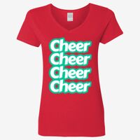 Ladies' Heavy Cotton™ V-Neck T-Shirt Thumbnail
