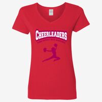 Ladies' Heavy Cotton™ V-Neck T-Shirt Thumbnail