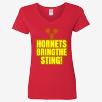 Ladies' Heavy Cotton™ V-Neck T-Shirt Thumbnail