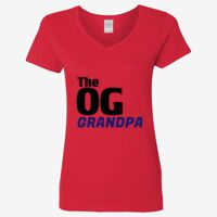 Ladies' Heavy Cotton™ V-Neck T-Shirt Thumbnail