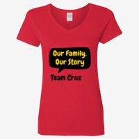 Ladies' Heavy Cotton™ V-Neck T-Shirt Thumbnail