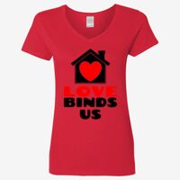 Ladies' Heavy Cotton™ V-Neck T-Shirt Thumbnail