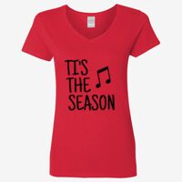 Ladies' Heavy Cotton™ V-Neck T-Shirt Thumbnail