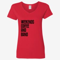 Ladies' Heavy Cotton™ V-Neck T-Shirt Thumbnail