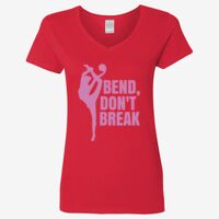 Ladies' Heavy Cotton™ V-Neck T-Shirt Thumbnail