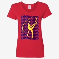 Ladies' Heavy Cotton™ V-Neck T-Shirt Thumbnail